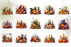 Halloween Candle Clipart Bundle - CraftNest - Digital Crafting and Art