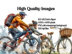 Bicycle Riding Clipart - CraftNest - Digital Crafting and Art