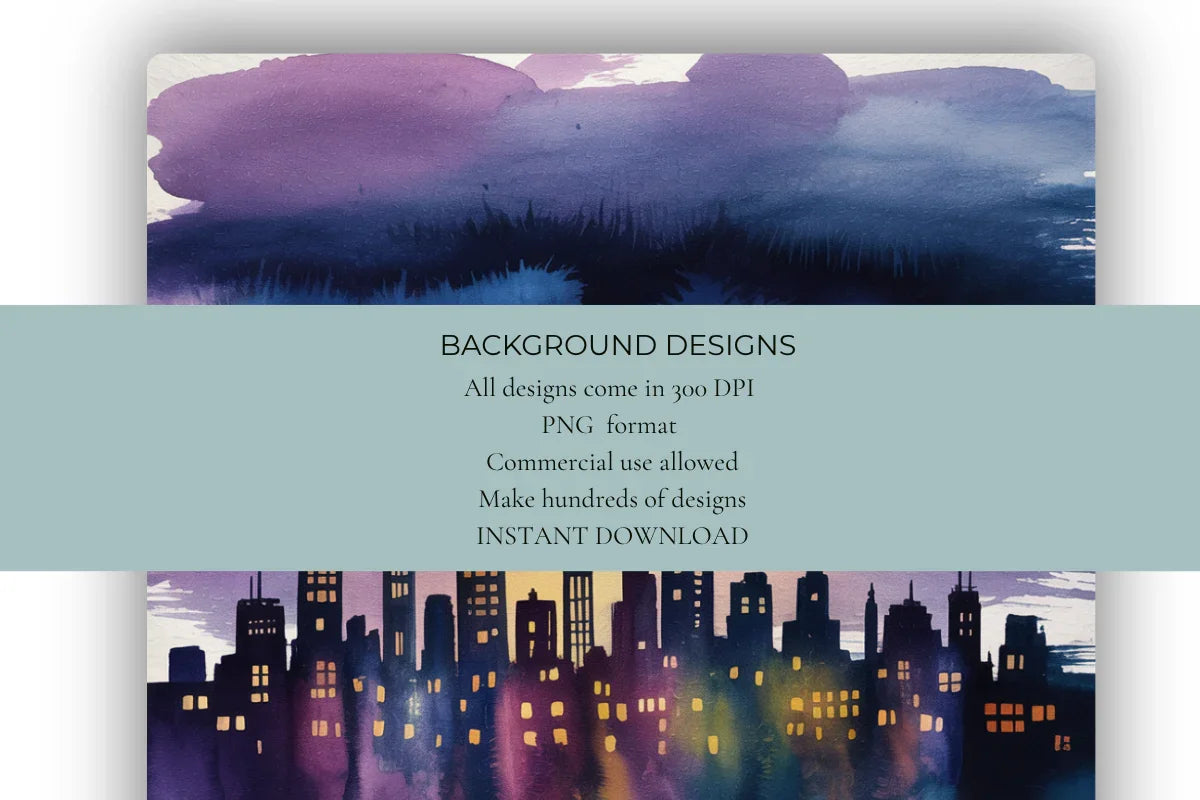 Night Skylines Background Papers - CraftNest - Digital Crafting and Art