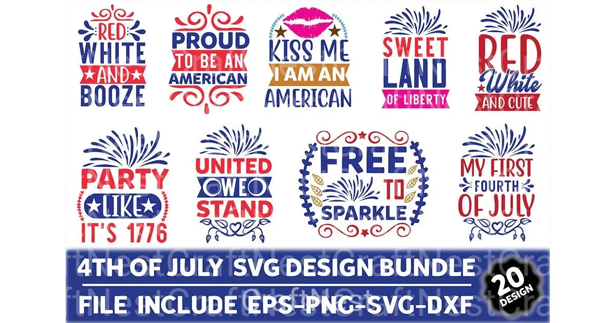 4th of July Design Bundle 2 - CraftNest - Digital Crafting and Art