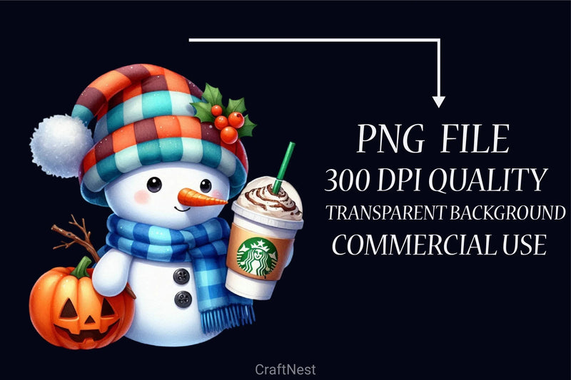 Christmas Snowman Clipart Bundle 16 - CraftNest - Digital Crafting and Art