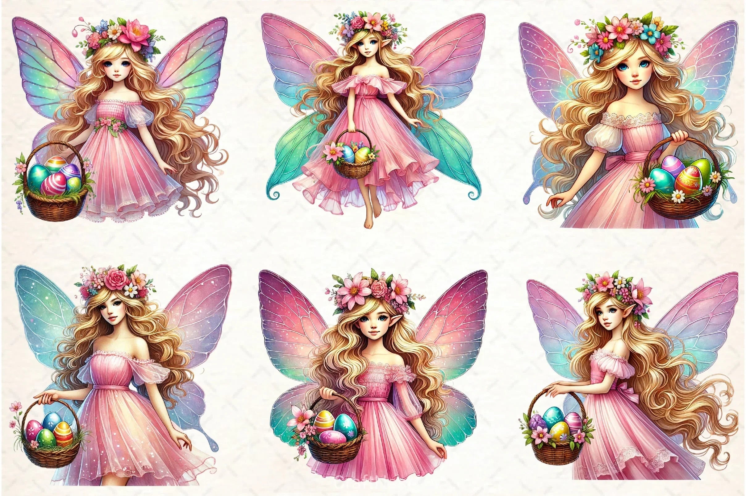 Fairy Easter Girl Clipart Bundle - CraftNest - Digital Crafting and Art