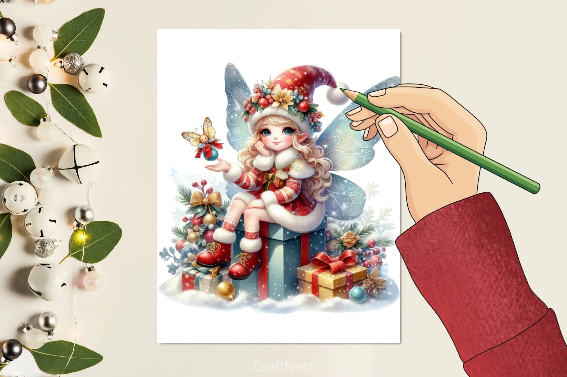 Christmas Fairy Clipart Bundle 4 - CraftNest - Digital Crafting and Art