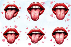 Sexy Lips Valentine Clipart Bundle - CraftNest - Digital Crafting and Art