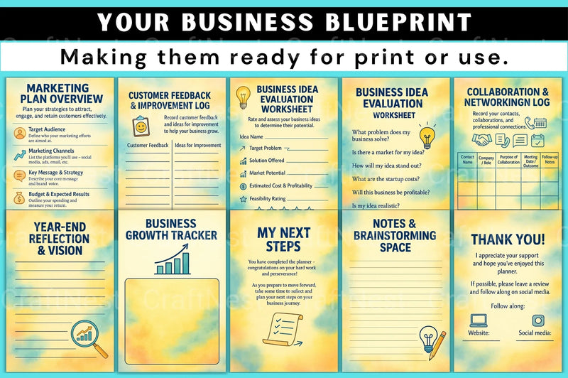 Your Business Blueprint - CraftNest - Digital Crafting and Art