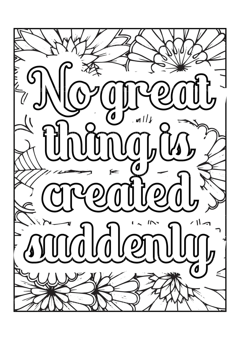 Motivational Quotes Coloring Book 5 - CraftNest - Digital Crafting and Art
