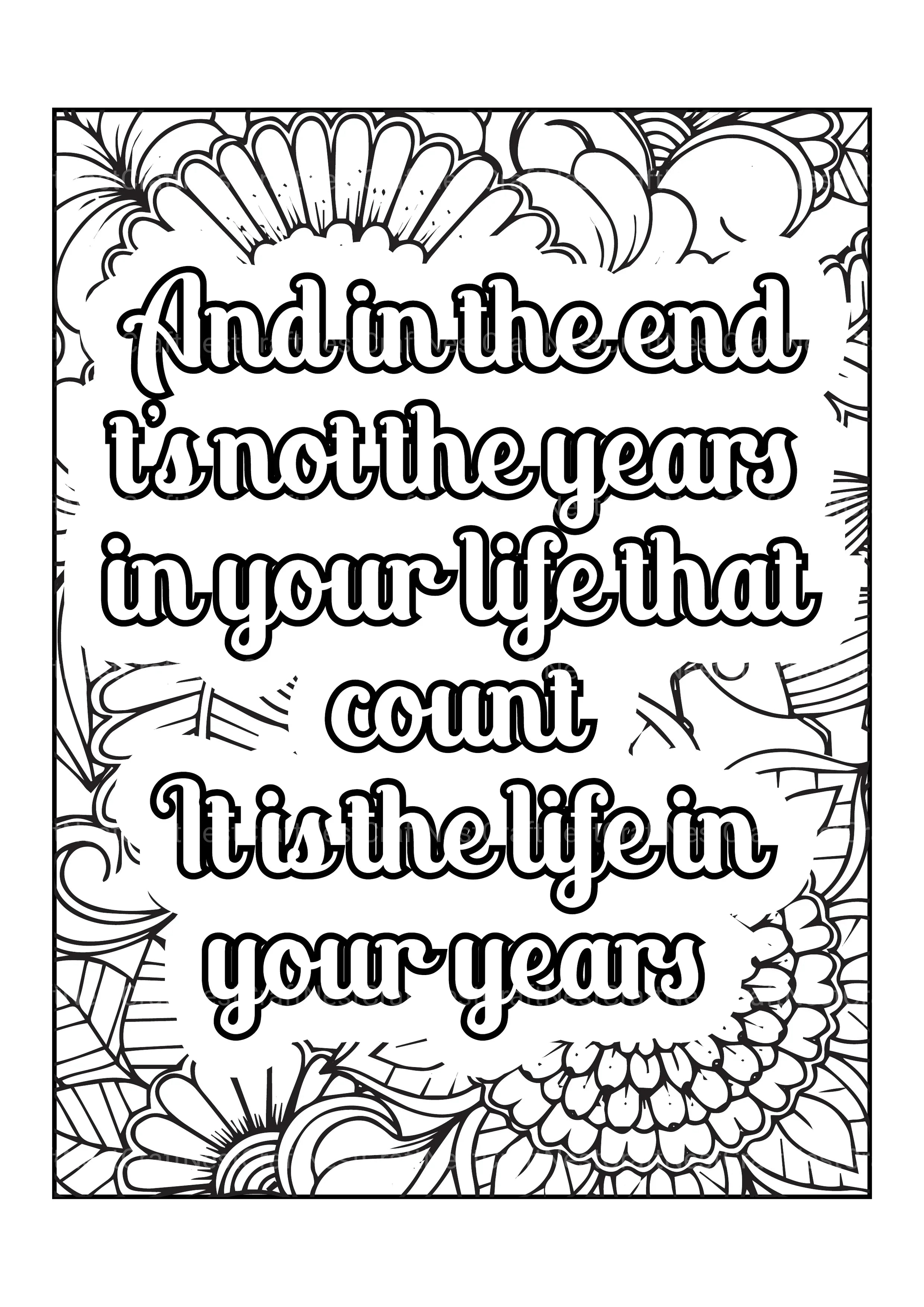 Motivational Quotes Coloring Book 5 - CraftNest - Digital Crafting and Art