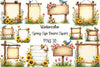 Spring Sign Board Clipart Bundle