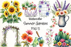 Summer Gardens Clipart Bundle - CraftNest - Digital Crafting and Art