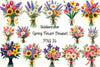Spring Flower Bouquet Clipart Bundle