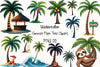 Summer Palm Tree Clipart Bundle