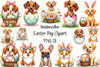Easter Dog Clipart Bundle