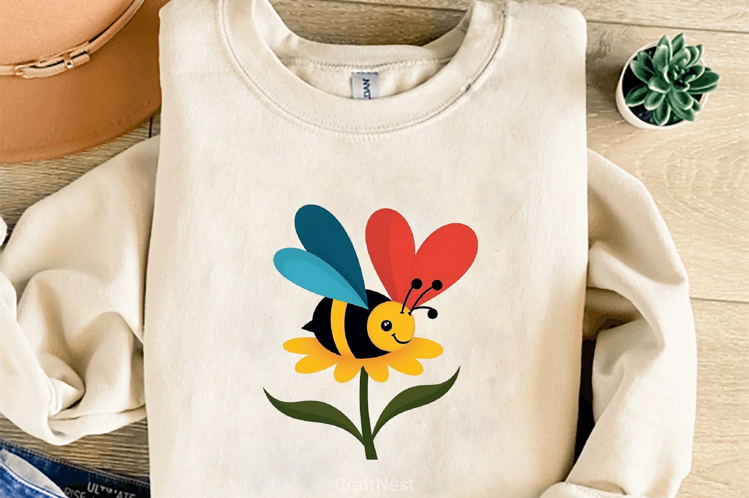 Spring Floral Bee Clipart Bundle - CraftNest - Digital Crafting and Art