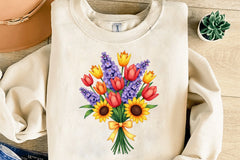 Spring Flower Bouquet Clipart Bundle - CraftNest - Digital Crafting and Art