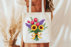 Spring Flower Bouquet Clipart Bundle - CraftNest - Digital Crafting and Art