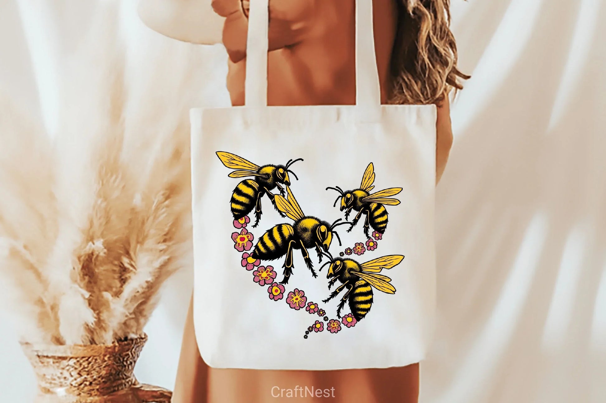 Spring Floral Bee Clipart Bundle - CraftNest - Digital Crafting and Art