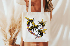 Spring Floral Bee Clipart Bundle - CraftNest - Digital Crafting and Art