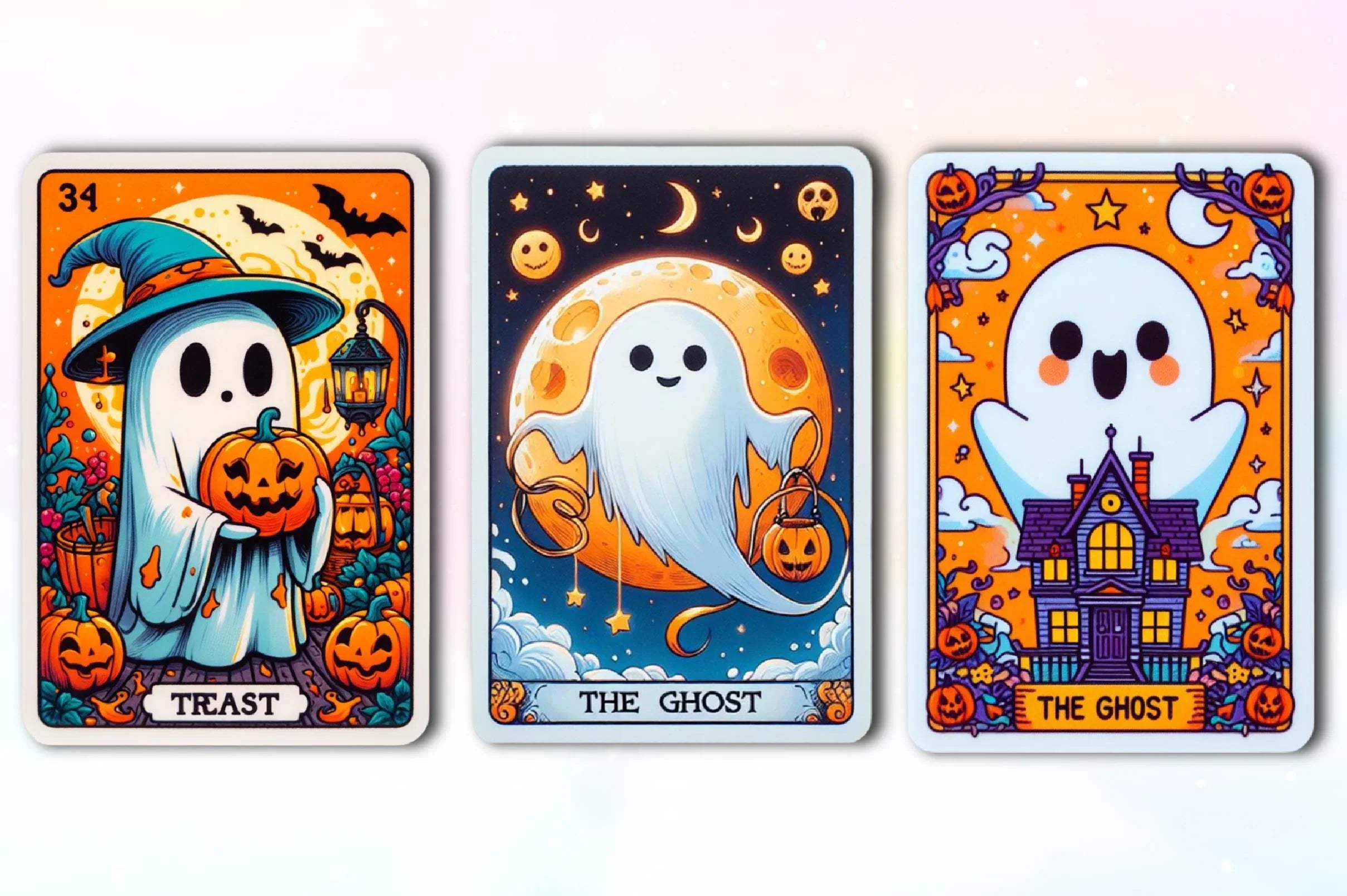 Halloween Ghost Tarot Card Clipart Bundle - CraftNest - Digital Crafting and Art
