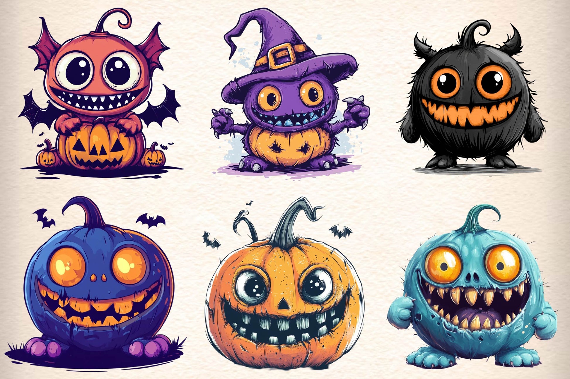 Halloween Monster Clipart Bundle - CraftNest - Digital Crafting and Art
