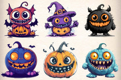 Halloween Monster Clipart Bundle - CraftNest - Digital Crafting and Art