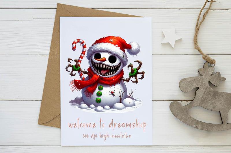 Christmas Scary Snowman Clipart Bundle - CraftNest - Digital Crafting and Art