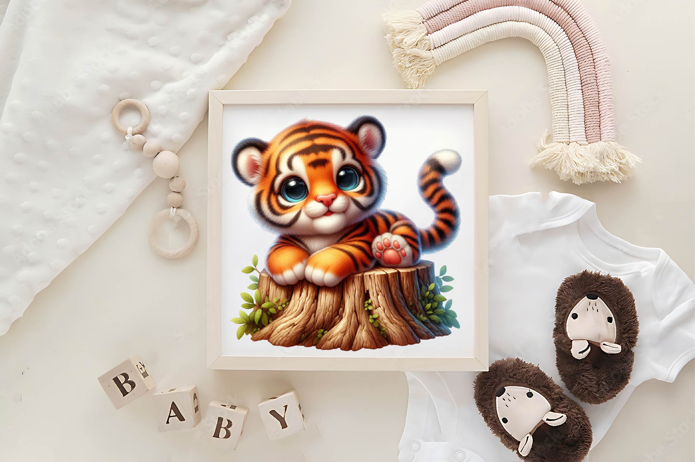 Cute Animals On Tree Stump Clipart Bundle - CraftNest - Digital Crafting and Art