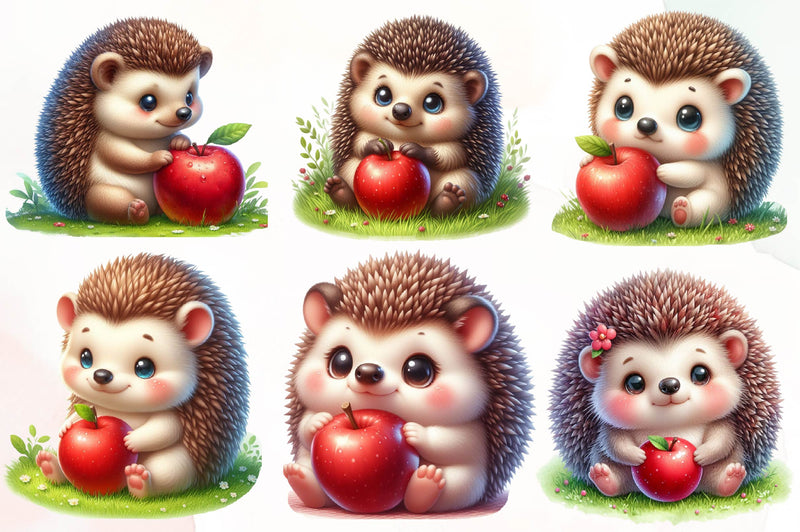 Hedgehog Hedgehogs Clipart Bundle - CraftNest - Digital Crafting and Art