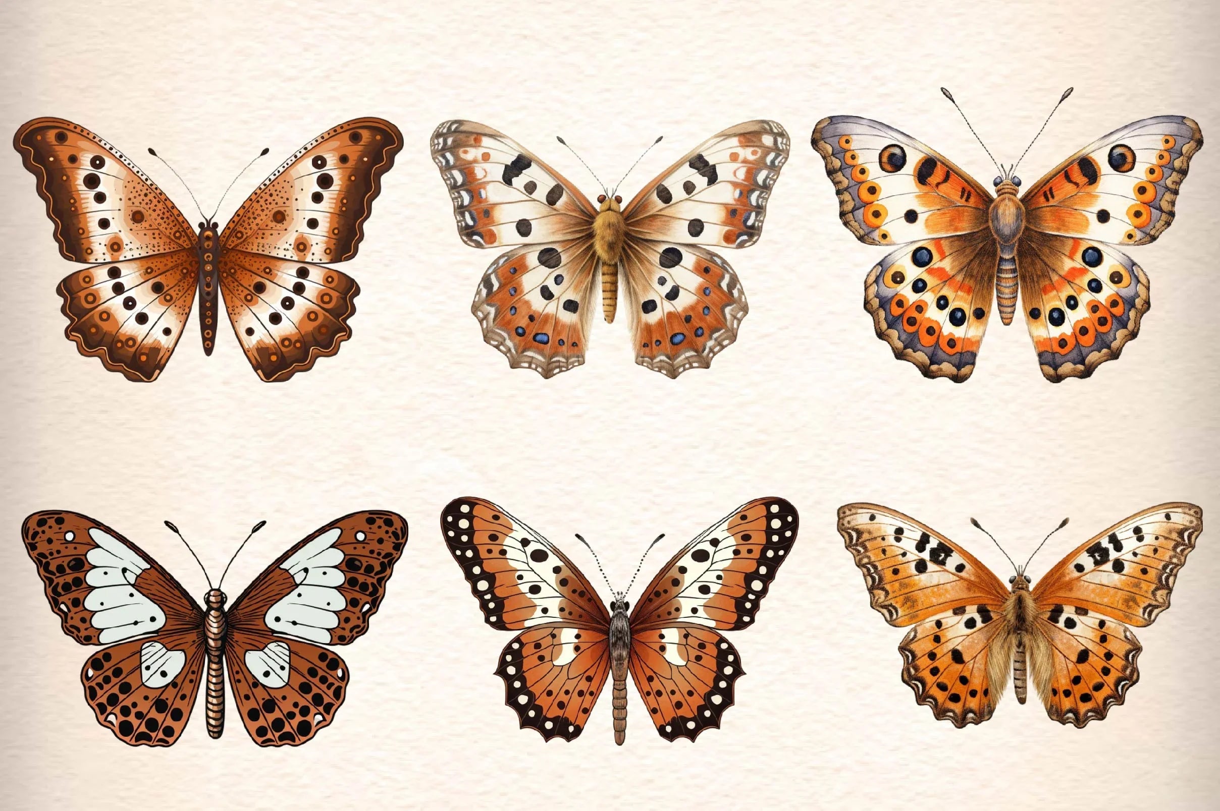 Vintage Butterflies Wings Clipart Bundle - CraftNest - Digital Crafting and Art