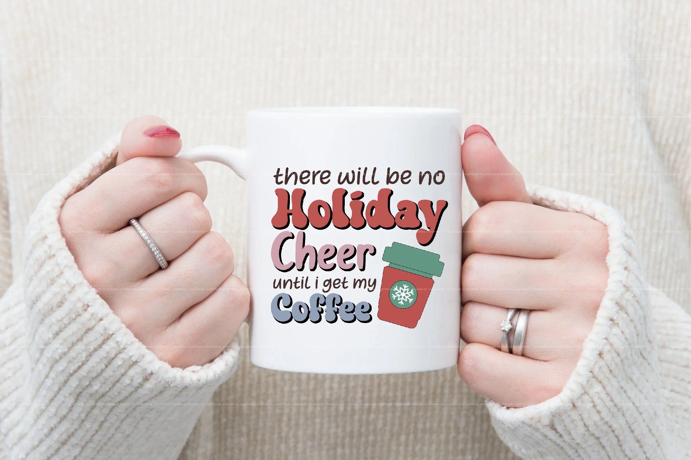 Christmas Coffee Quotes Clipart Bundle