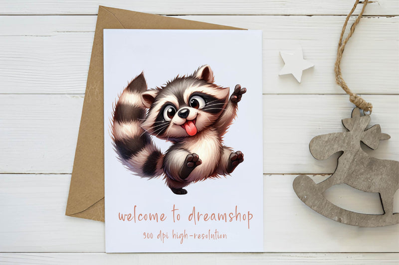 Funny Raccoon Clipart Bundle - CraftNest - Digital Crafting and Art