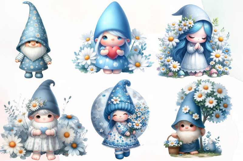 Spring Gnome Clipart Bundle - CraftNest - Digital Crafting and Art