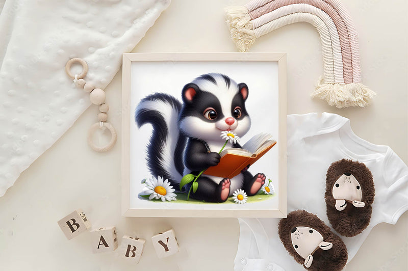 Spring Skunk Clipart Bundle - CraftNest - Digital Crafting and Art