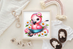 Spring Flamingo Clipart Bundle - CraftNest - Digital Crafting and Art