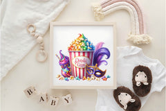 Mardi Gras Popcorn Clipart Bundle - CraftNest - Digital Crafting and Art