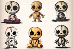 Halloween Gothic Voodoo Doll Clipart Bundle 1 - CraftNest - Digital Crafting and Art