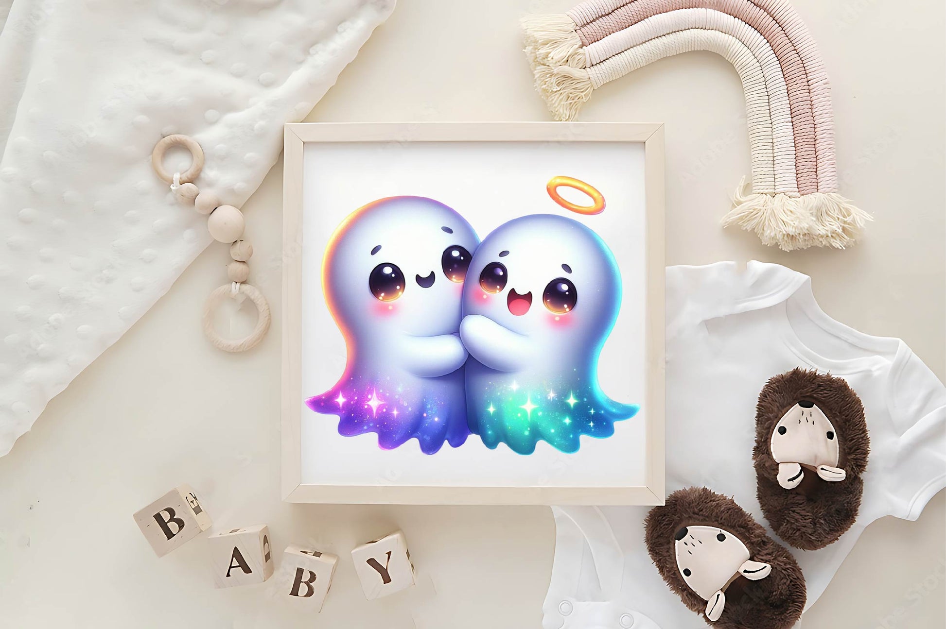 Kawaii Ghost Couple Clipart Bundle - CraftNest - Digital Crafting and Art