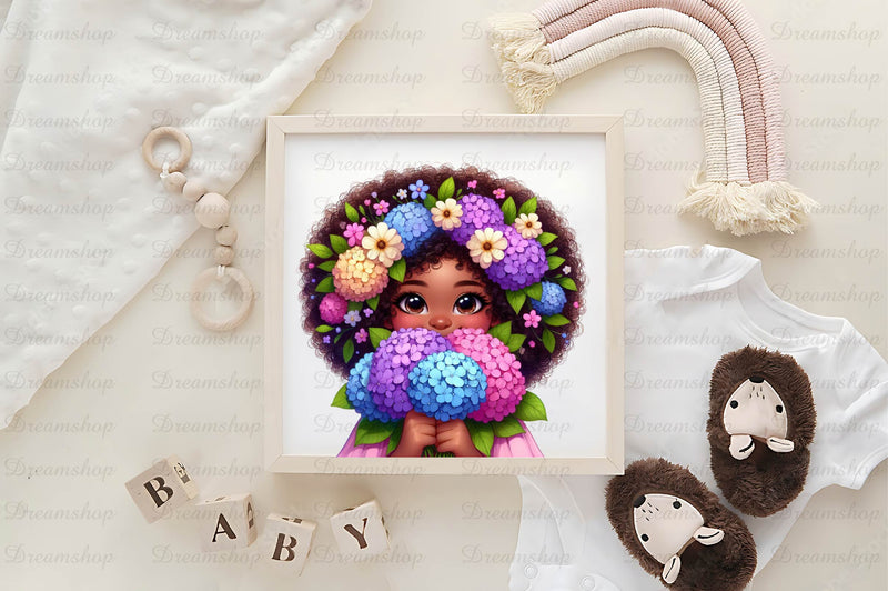 Little Girl With Bouquet Clipart Bundle - CraftNest - Digital Crafting and Art