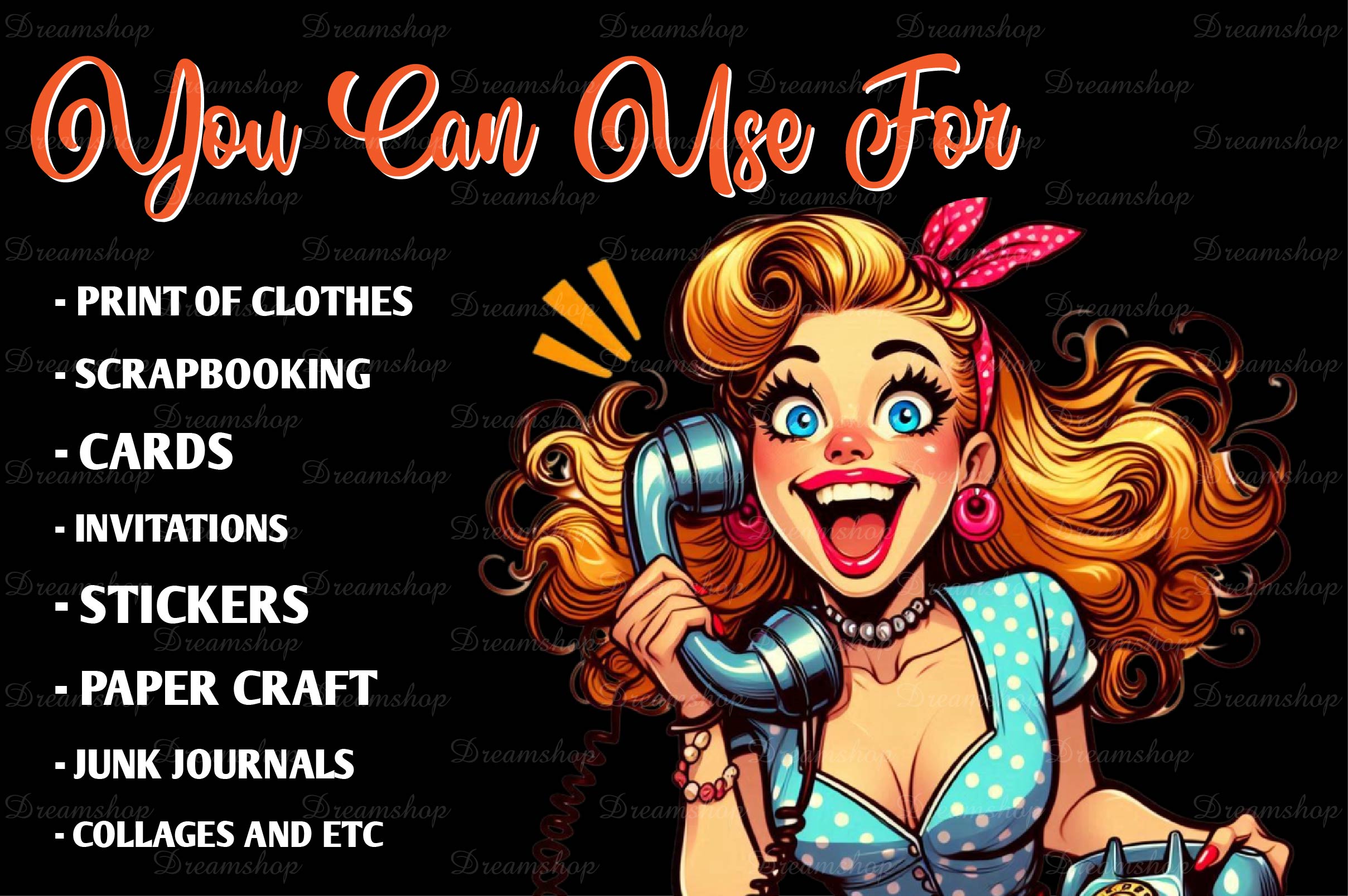 Pin Up Girl Clipart Bundle - CraftNest - Digital Crafting and Art