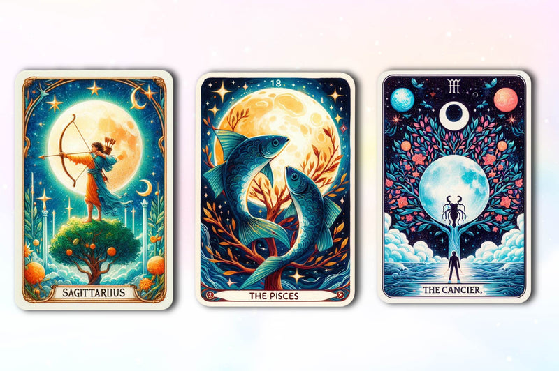 Zodiac Sign Tarot Cards Clipart Bundle - CraftNest - Digital Crafting and Art