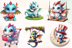 Fairytale Dragons Clipart Bundle - CraftNest - Digital Crafting and Art