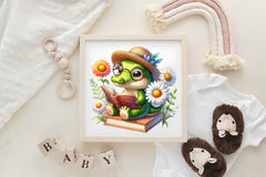 Spring Crocodile Clipart Bundle - CraftNest - Digital Crafting and Art
