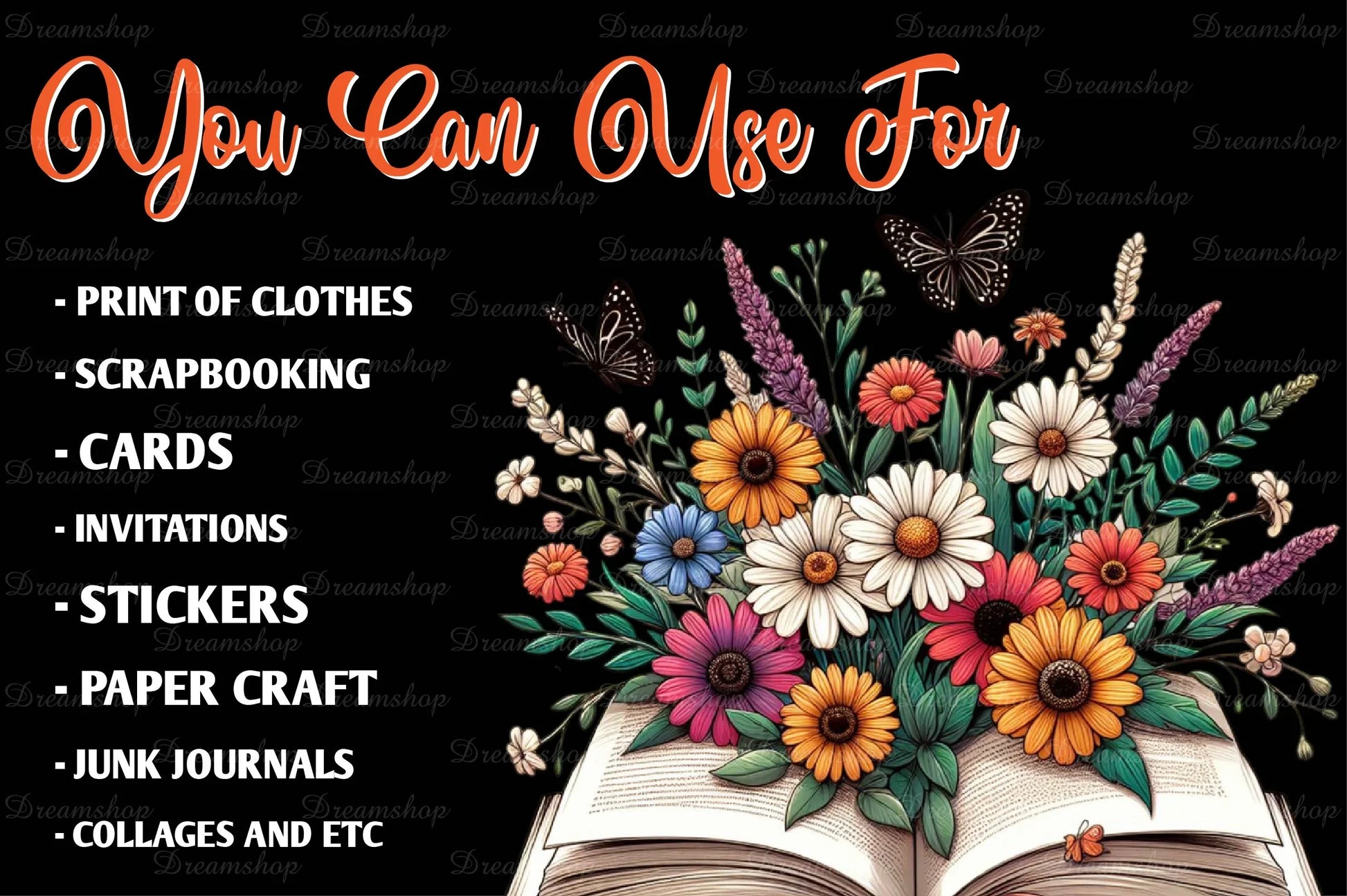 Floral Book Clipart Bundle - CraftNest - Digital Crafting and Art