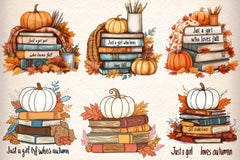 Autumn Books Clipart Bundle - CraftNest - Digital Crafting and Art