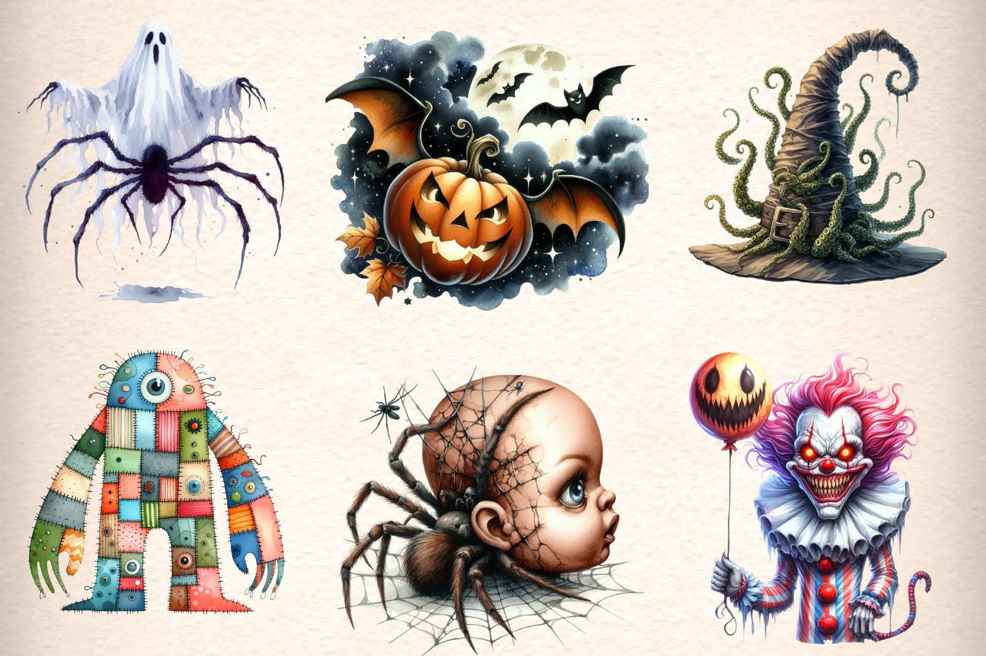 Weird Halloween Clipart Bundle - CraftNest - Digital Crafting and Art