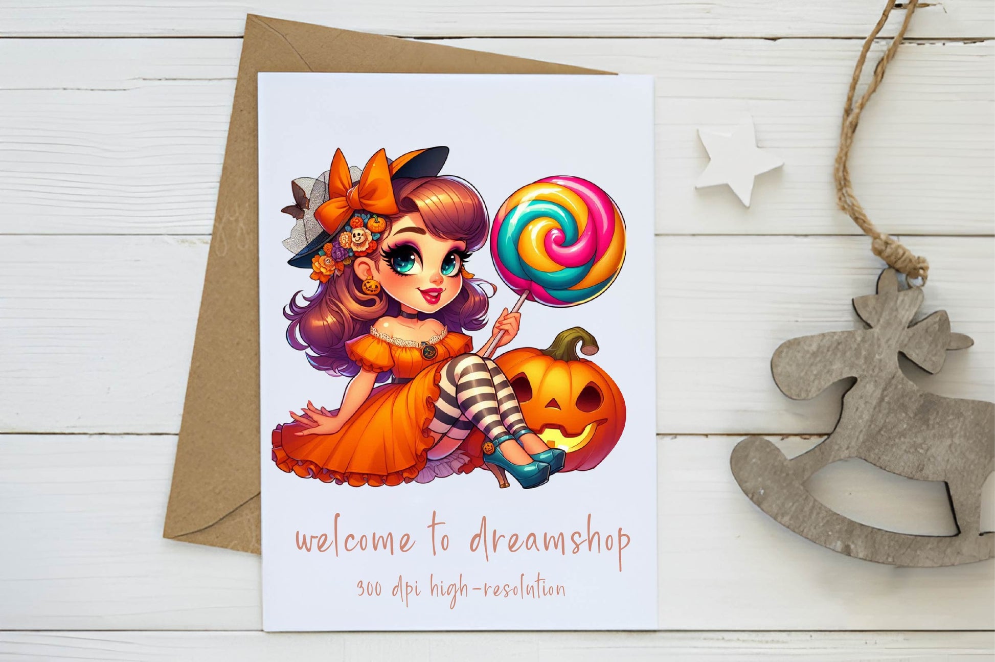 Halloween Vintage Pin Up Girl Clipart Bundle - CraftNest - Digital Crafting and Art