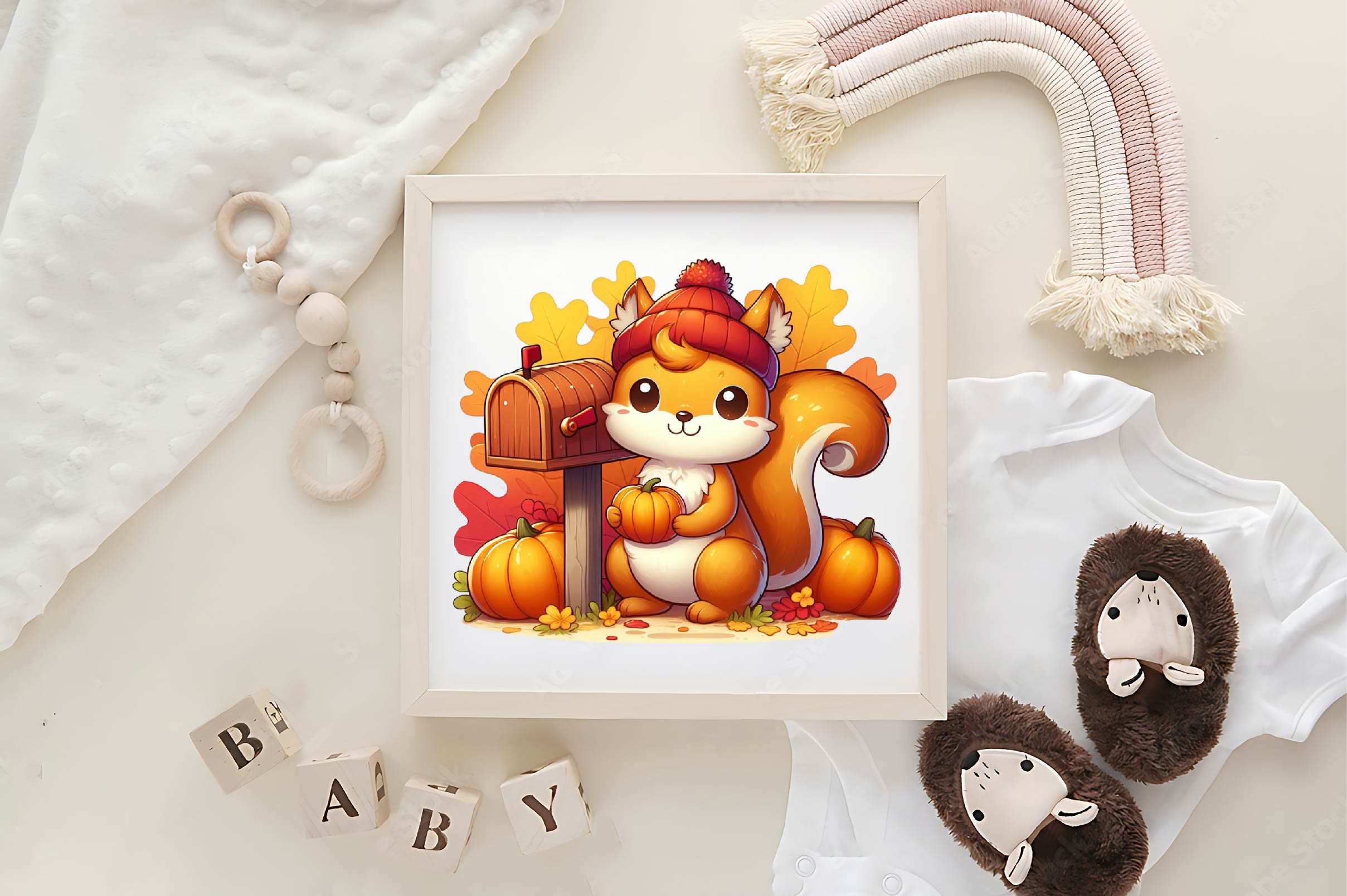 Autumn Squirrel With Mailbox Clipart Bundle - CraftNest - Digital Crafting and Art