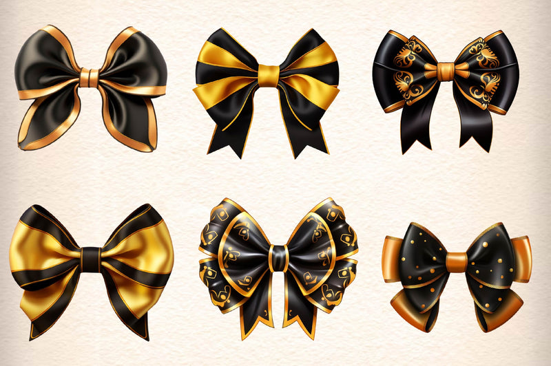 Halloween Bow Ribbon Clipart Bundle 1 - CraftNest - Digital Crafting and Art