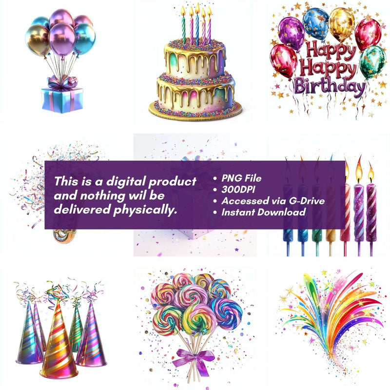 Happy Birthday Clipart - CraftNest - Digital Crafting and Art