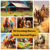 Farming Horses Junk Journal Pages