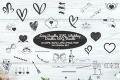 Valentine Love & Wedding Doodles Clipart Bundle - CraftNest - Digital Crafting and Art